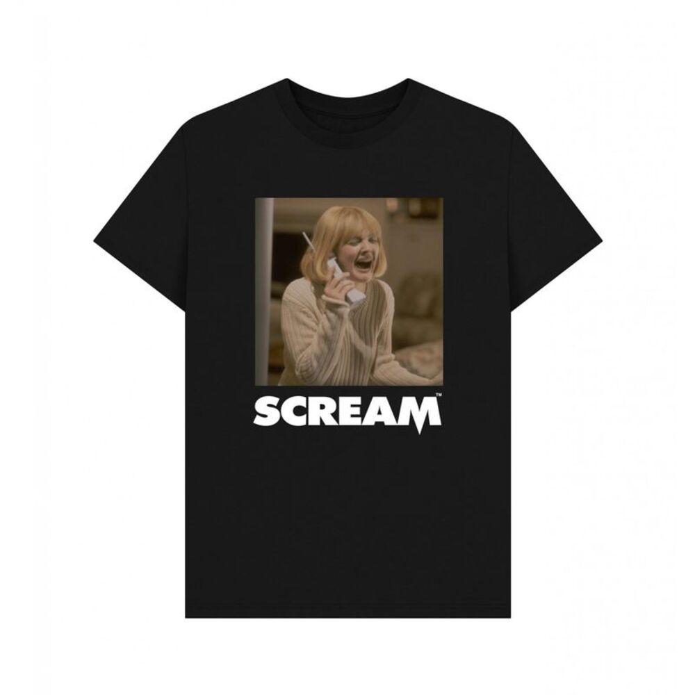 Scream Unisex Adult Cell Phone T-Shirt / Black